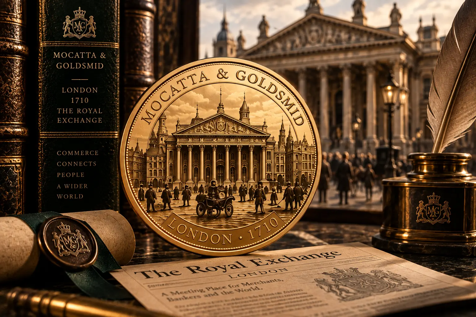 Mocatta & Goldsmid No. 02 1710 The Royal Exchange concept coin