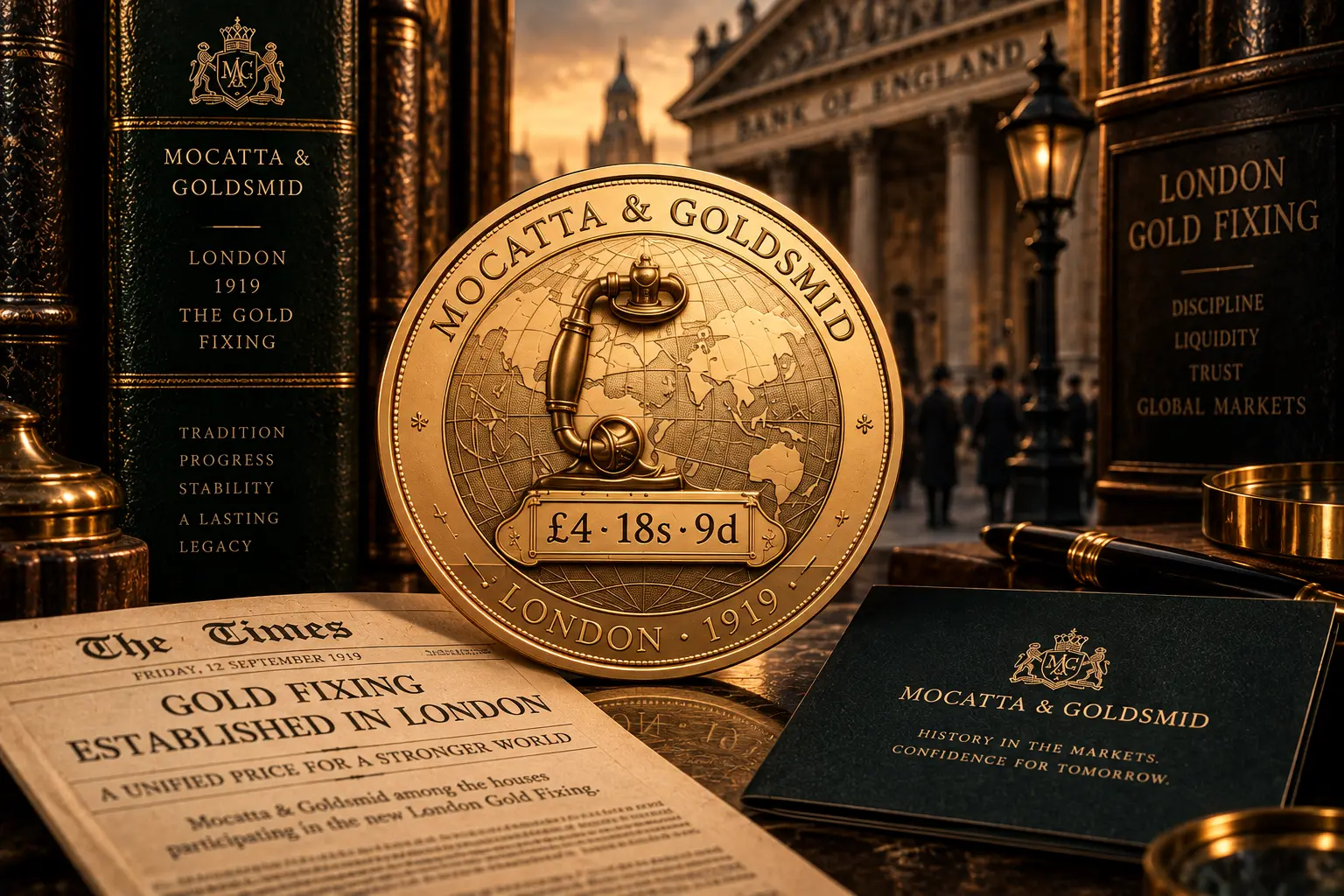 Mocatta & Goldsmid No. 03 1919 The Gold Fixing concept coin